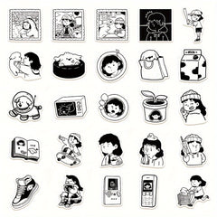 50pcs Little Dog Stickers Waterproof for Notebooks Laptops Journals Phone