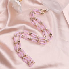 Sweet Pink Key Chain Detachable Chain Bag Strap Anti-drop Hanging Rope