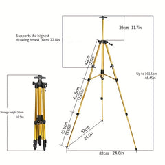 Portable Aluminum Easel with Adjustable Stand for Painting, Bonus O