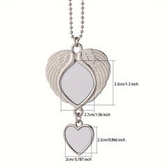 10pcs Blank Car Pendant Key Chain Set DIY Crafts