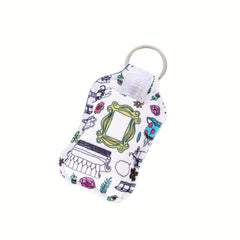 Marble Pattern Lipstick Holder Keychain - Travel Accessory