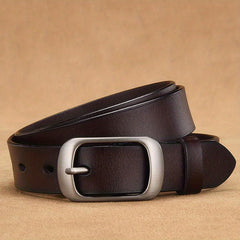 Men's Leather Belt Pin Buckle Casual Jeans Pants Waist Strap High Belt