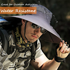 UPF50 Waterproof Wide Brim Bucket Hat for Fishing Hiking