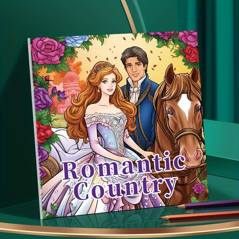 22pcs Romantic Countryside Coloring Book - Holiday Party Gift
