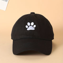 Paw Embroidery Baseball Cap Adjustable Dad Hat Lightweight Sun Hat