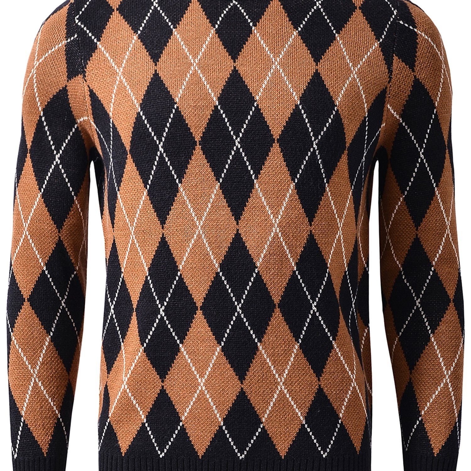 Men's Diamond Jacquard Crewneck Sweater