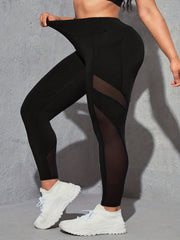 Contrast Mesh High Waisted Leggings