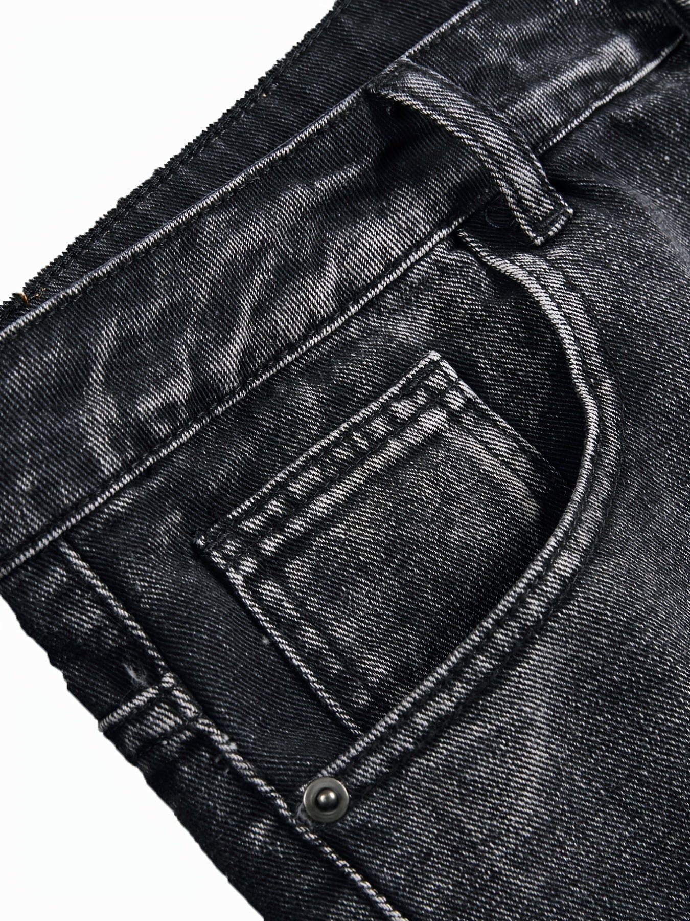 Men's Patchwork Ripped Jeans Casual Street Style Distressed Denim Pants