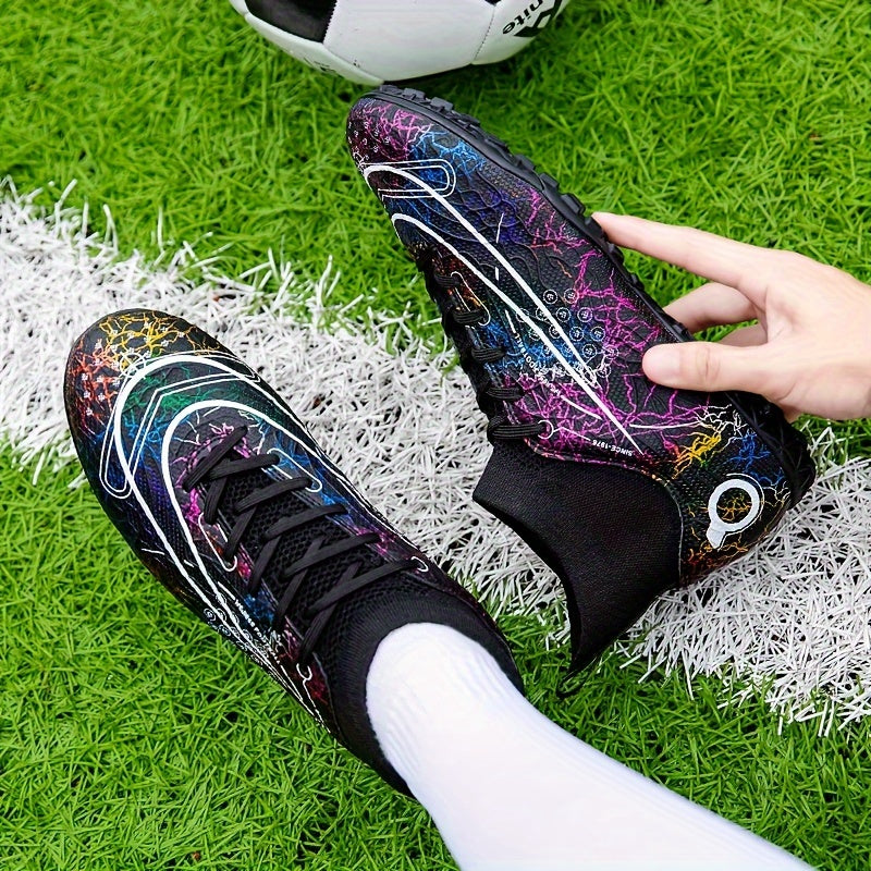 Men's High Top TF Football Boots Anti-Skid Cleats