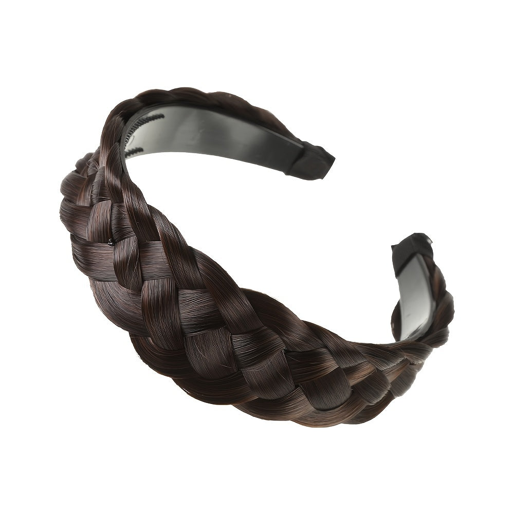 Synthetic Braided Hairband Wide Plaited Braids Headband