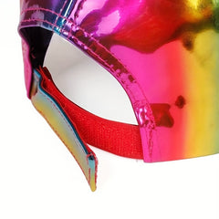 Colorful PU Hip Hop Men's Baseball Cap