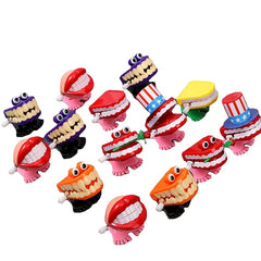 Jumping Teeth Wind Up Toy Fun Novelty Teeth Winding Eyes Jumping Toys