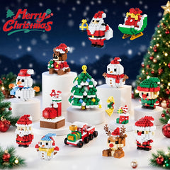 14pcs Christmas Building Block Set for Home Decor & Gifting