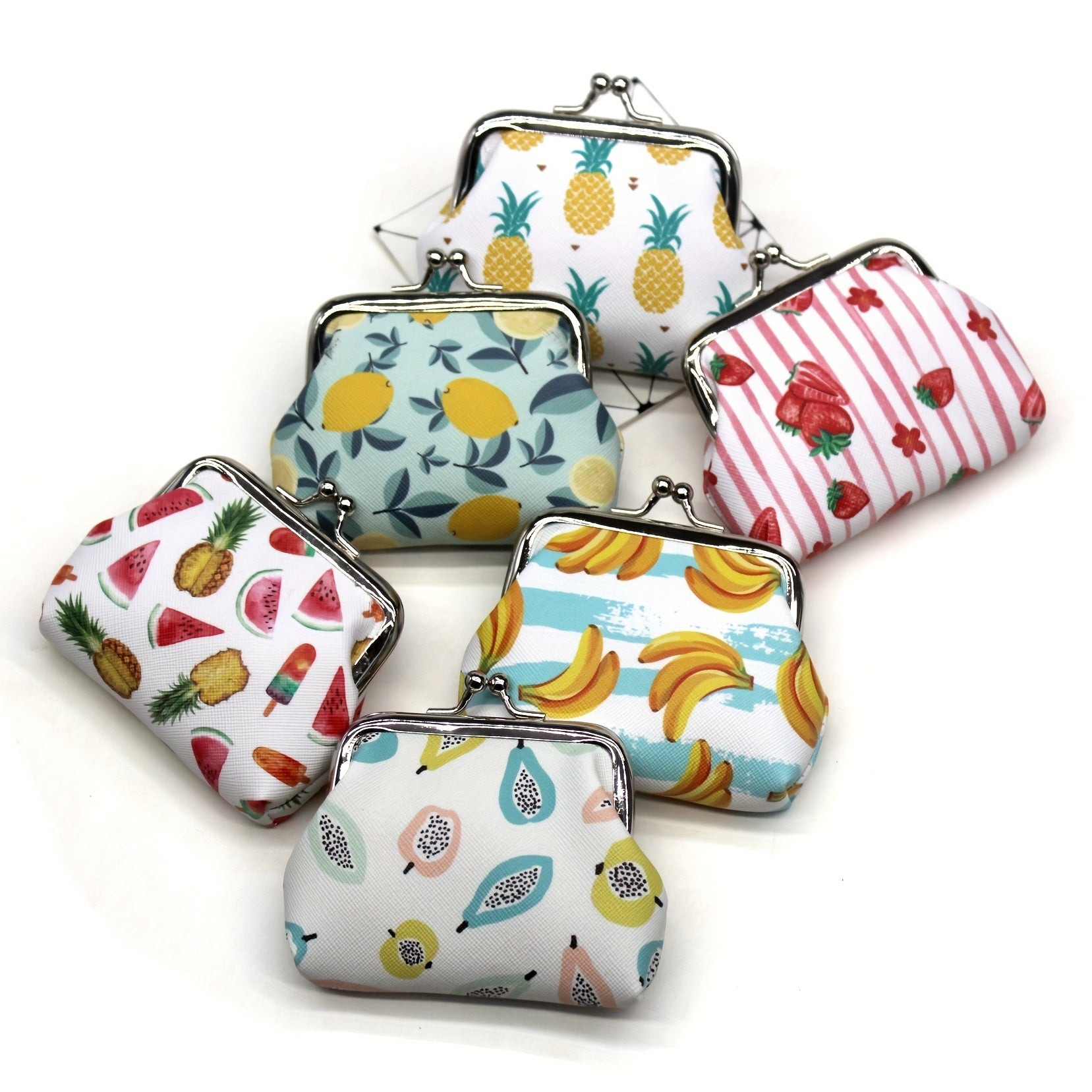 Fruit Print Coin Purse Small Storage Bag for Girls