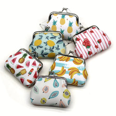 Fruit Print Coin Purse Small Storage Bag for Girls