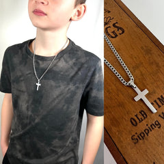 Cross Pendant Necklace With Gift Card Box for Grandson