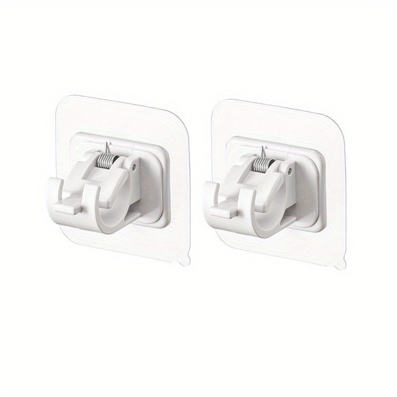 No Drilling Shower Curtain Rod Fixator Bathroom Towel Hanging Hook Clip