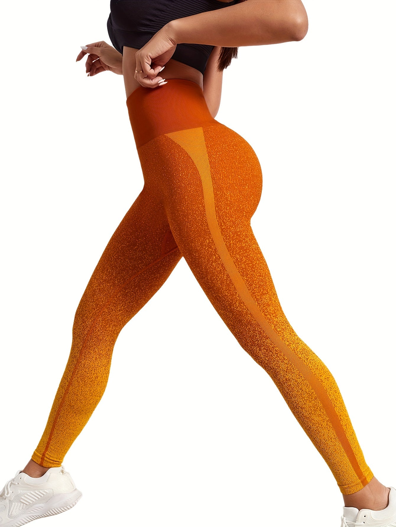 Seamless Gradient Leggings Sports Fitness Yoga Running Pants