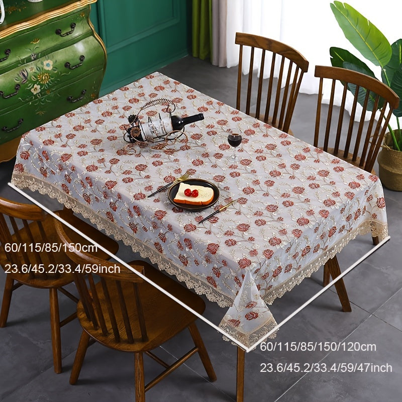 Lace Embroidery Table Cloth for Home Weddings and Parties