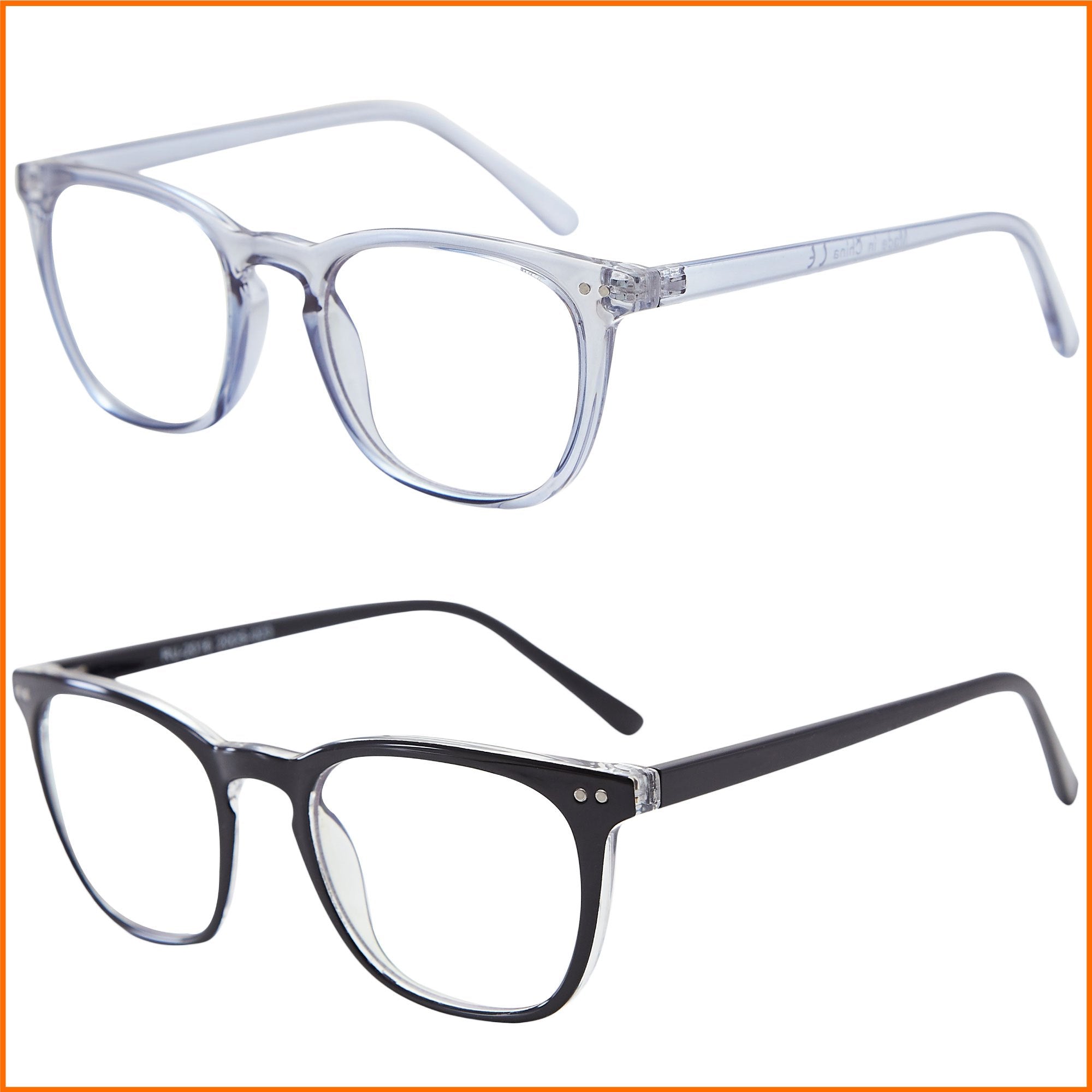 EYEGUARD 2 Pack Square Light Glasses