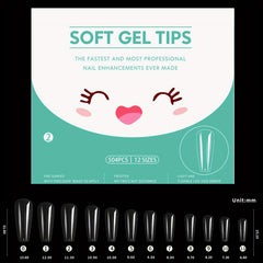 504 pcs Soft Gel Nails Tips for Long Lasting Natural Looking Nails