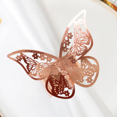 10pcs Butterfly Napkin Rings for Weddings Birthdays and Hotels