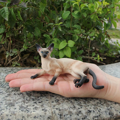 Siamese Cat Solid Desktop Ornament Simulation Animal Model Toy