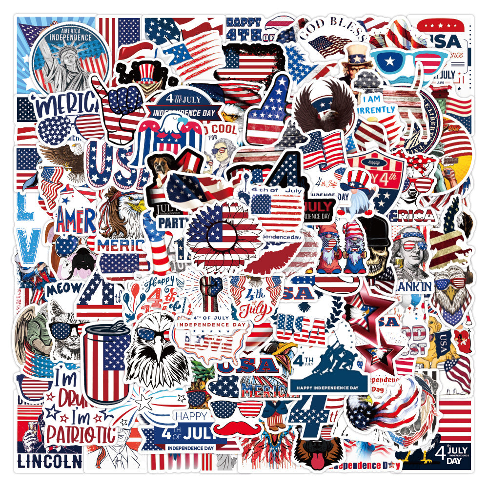 American Flag Vinyl Stickers 4th of July Decals