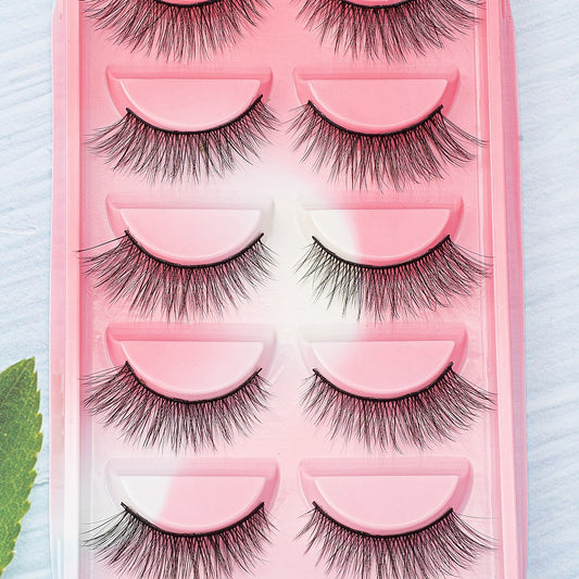 5 Pairs Soft 3D Mink False Eyelashes Reusable Cat Eye Lashes
