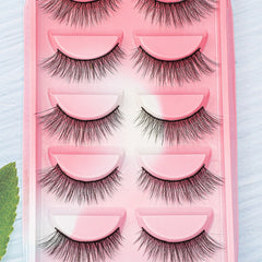 5 Pairs Soft 3D Mink False Eyelashes Reusable Cat Eye Lashes