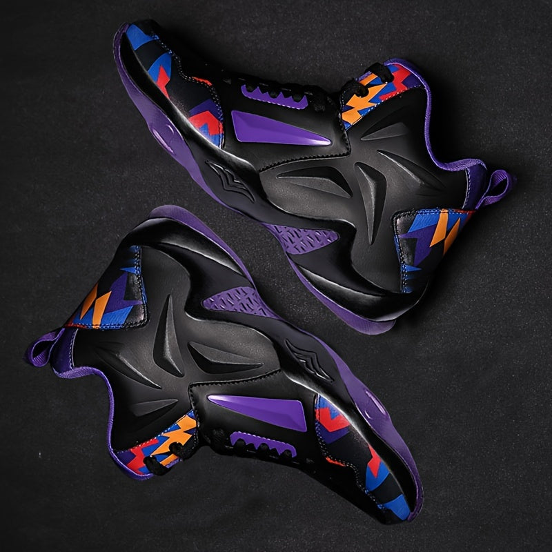 Women's Geometric Graphic Basketball Shoes Non slip Athletic Sneakers