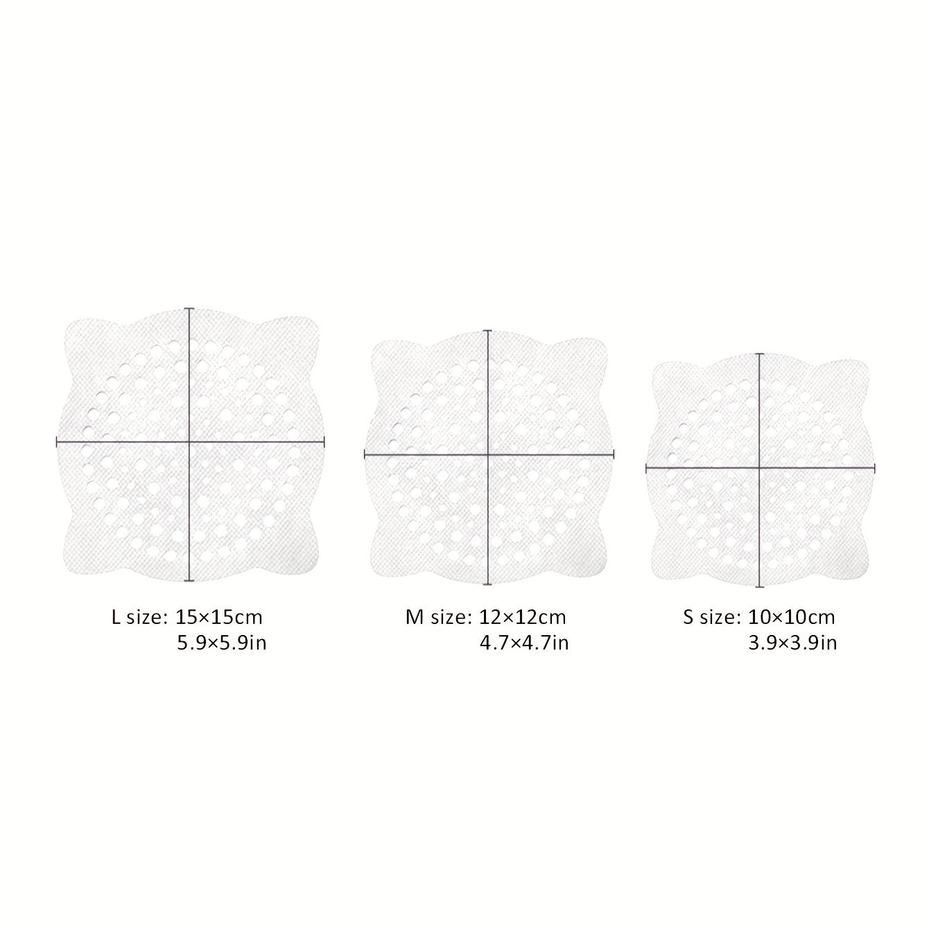 10pcs Disposable Floor Drain Stickers Mesh Shower Drain Covers Hair Catchers