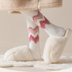 Thick Coral Fleece Thigh High Socks Women Winter Warm Long Stockings