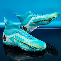 Men's High Top Turf Football Boots Anti-skid TF Soccer Cleats