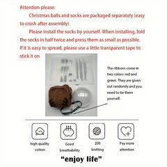 Christmas Style Socks For Boys and Girls, Ball Shaped Packaging