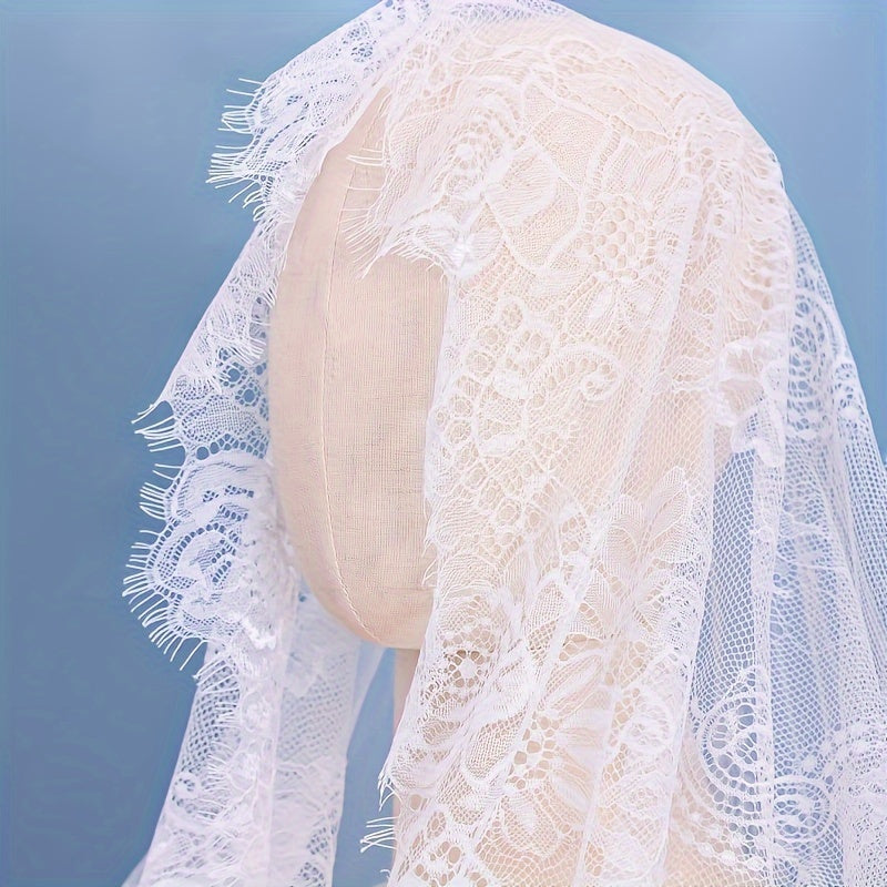 Bohemian Tulle & Lace Headscarf for Weddings & Costumes