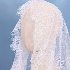 Bohemian Tulle & Lace Headscarf for Weddings & Costumes