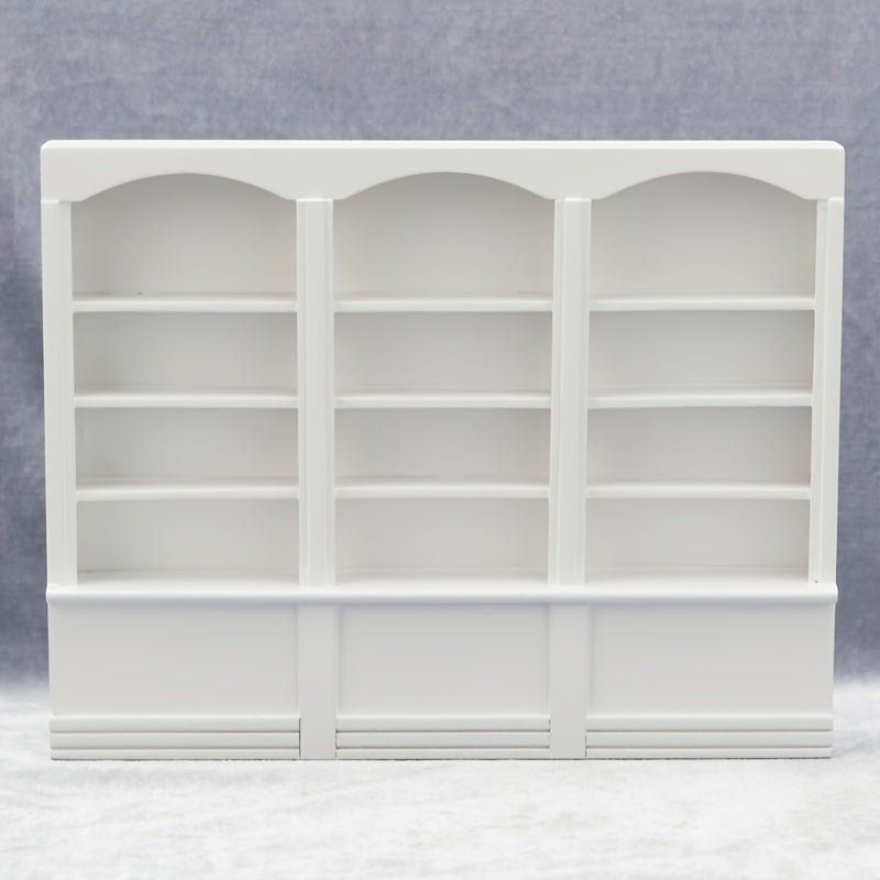 Dark Brown Wooden Triplet Bookcase Dollhouse Furniture