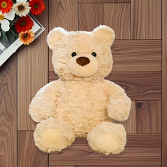 17 72in Plush Teddy Bear Soft Beige Curly Fluffy Fur Lovely Look
