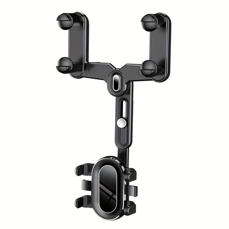 360 Rotatable Car Rearview Mirror Mobile Phone Holder Telescopic Phone Holder