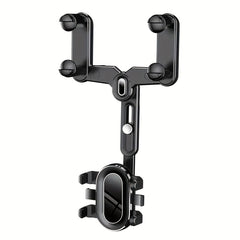 360 Rotatable Car Rearview Mirror Mobile Phone Holder Telescopic Phone Holder