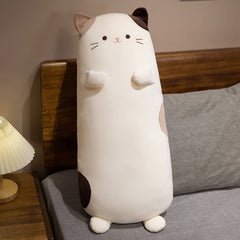 Long Legged Calico Cat Plush Pillow