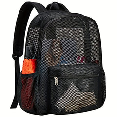 Semi Transparent Mesh Backpack Heavy Duty Lightweight Beach Bag