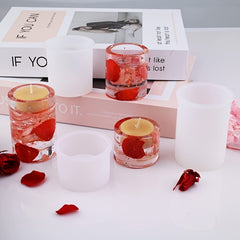 Resin Candle Holder Molds Set - DIY Epoxy Casting Silicone