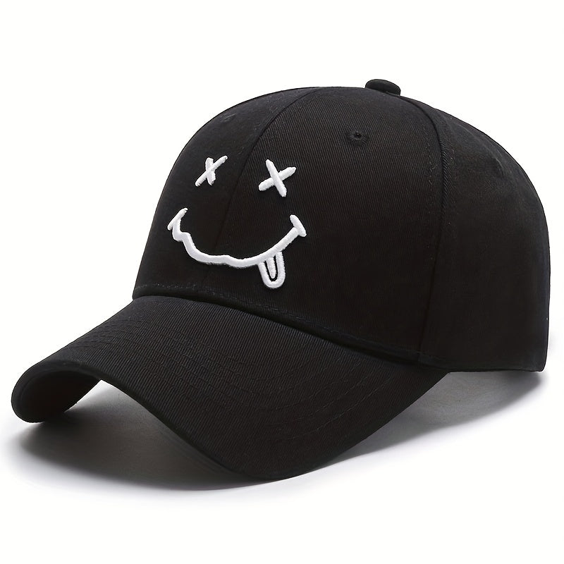 Smile Face Sunshade Baseball Cap Solid Sports Hat Adjustable Dad Hats