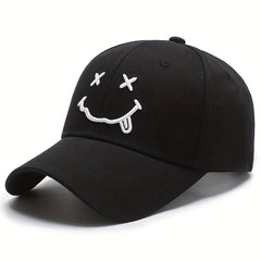 Smile Face Sunshade Baseball Cap Solid Sports Hat Adjustable Dad Hats