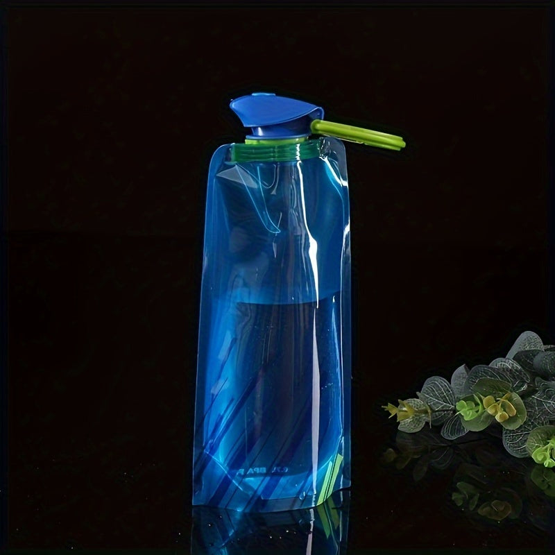 2pcs Portable Sports Water Bottle 700ml Foldable Water Bag