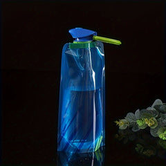 2pcs Portable Sports Water Bottle 700ml Foldable Water Bag