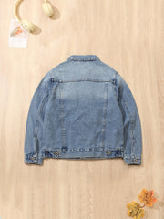 Kid's Comfy Denim Jacket Vintage Style Boy's Coat for Spring Fall