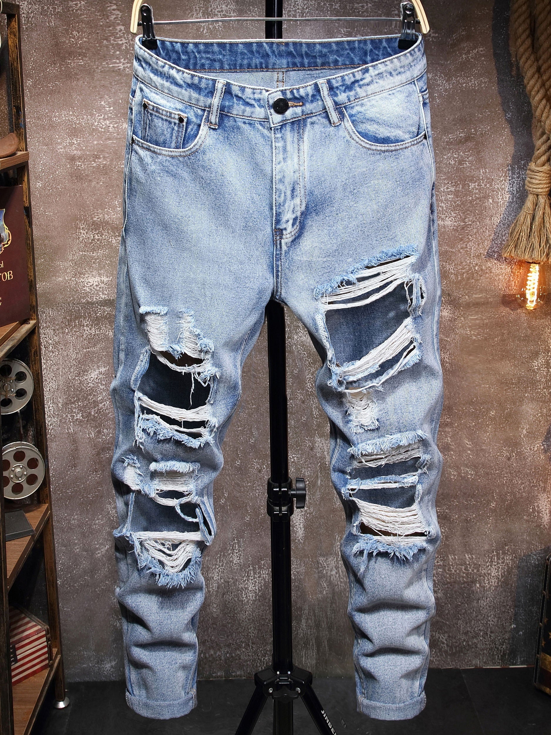 Christmas Special Slim Fit Ripped Denim Jeans
